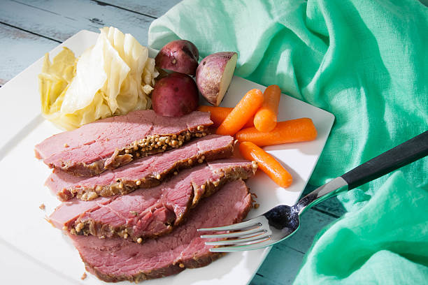 istock Traditional corned beef and cabbage in a slow cooker 516800632