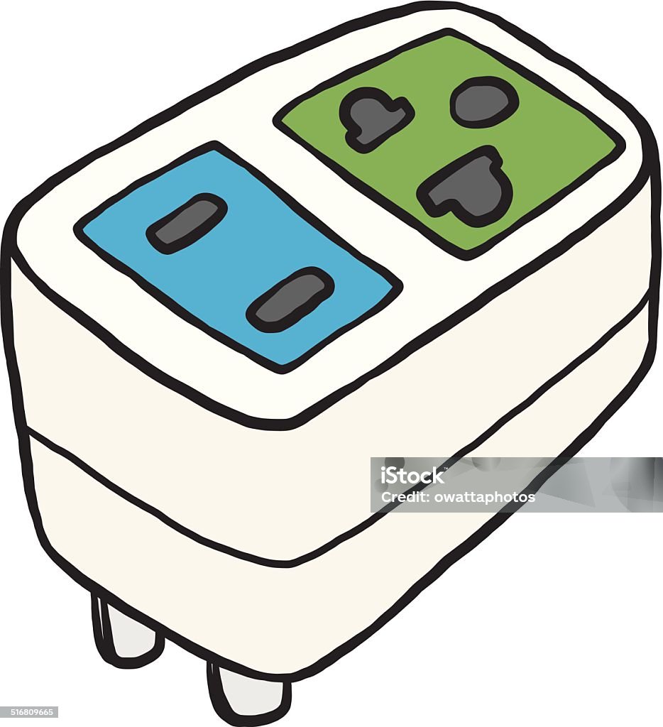 Universal Adapter Comic Universal Adapter Stock Illustration - Download Image Now - Plug ...