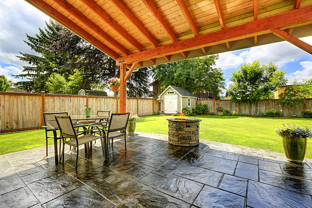 istock Beautiful walkout patio area 516810185