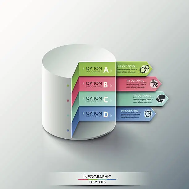 Vector illustration of Modern Infographics Options Banner.