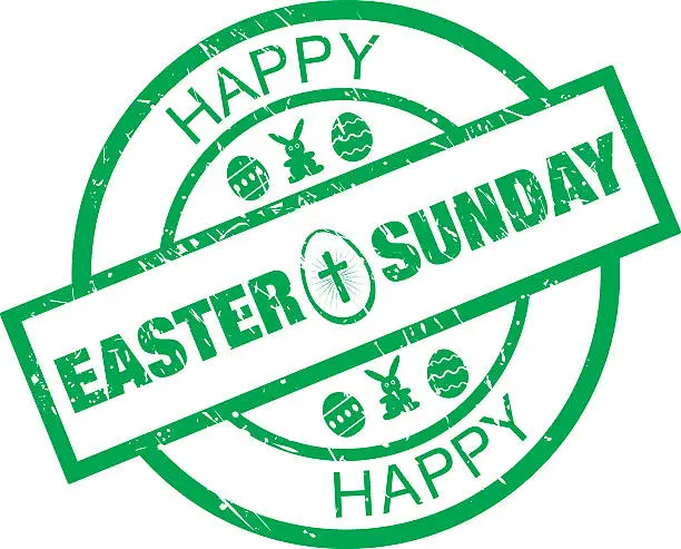 Vector illustration of Happy Easter Sunday