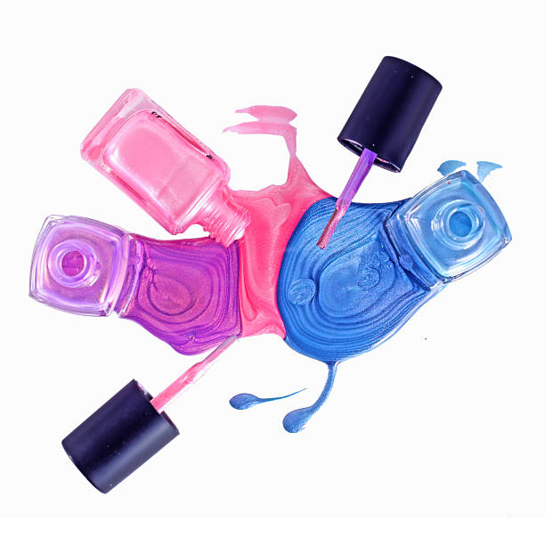 istock Bottles with spilled nail polish 516813264