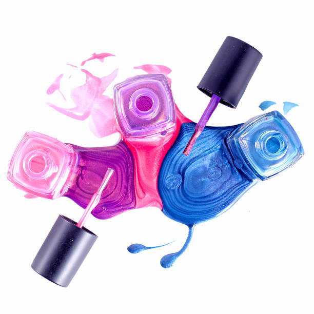 istock Bottles with spilled nail polish 516813266