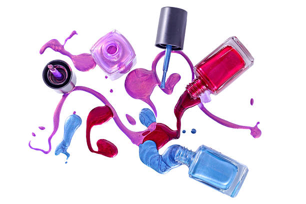 istock Bottles with spilled nail polish 516813458