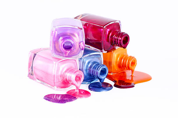 istock Bottles with spilled nail polish 516813460