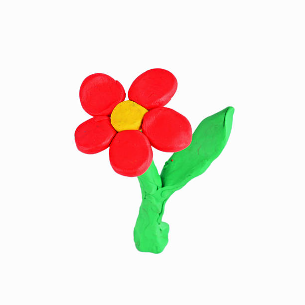 istock Red plasticine flower 516815386