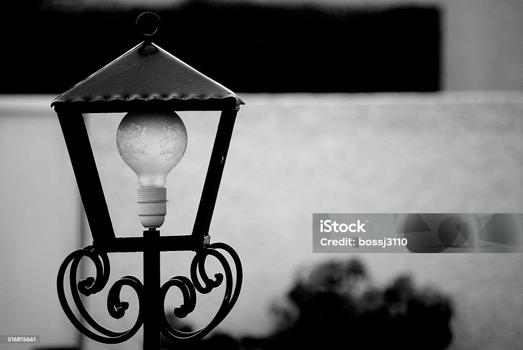 lamp bulb background black white outdoor garden Backgrounds Stock Photo