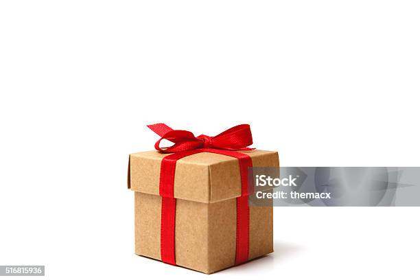 Gift Box With White Background Stock Photo - Download Image Now - Gift, Gift Box, White Background