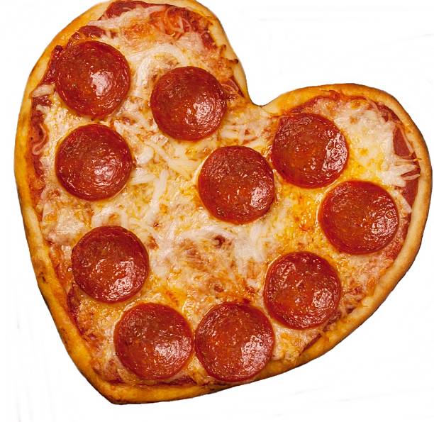istock Heart shaped Pizza for Valentine's day 516816384