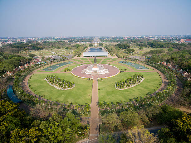 istock Thai Buddha Garden ,Phutthamonthon Thailand , Top view 516816740