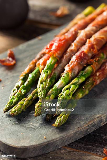 Homemade Prosciutto Wrapped Asparagus Stock Photo - Download Image Now - Appetizer, Asparagus, Bacon