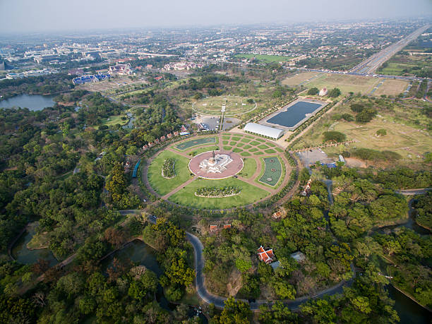 istock Thai Buddha Garden ,Phutthamonthon Thailand , Top view 516817252
