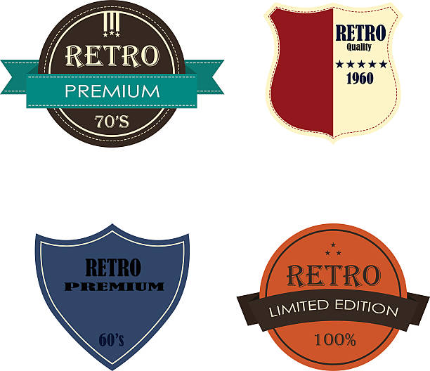 istock Set of retro vintage badges and labels 516817660