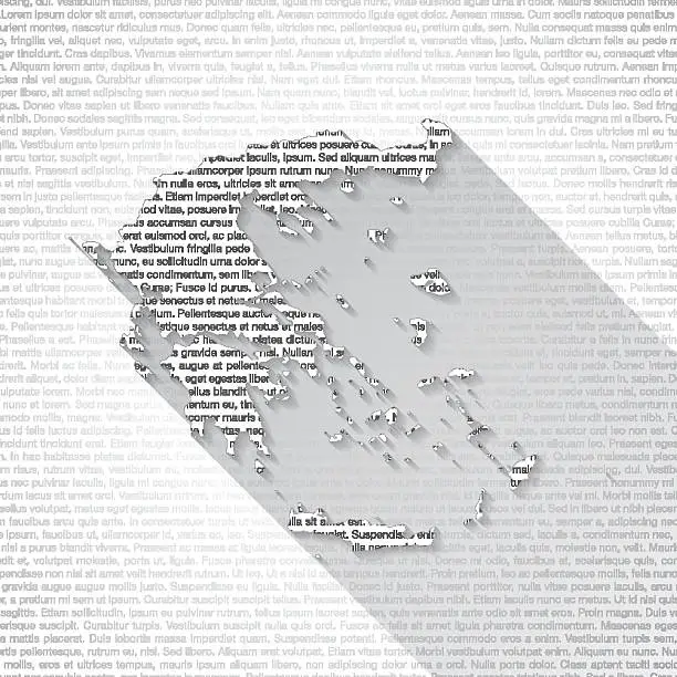 Vector illustration of Greece Map on Text Background - Long Shadow