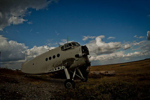 istock The broken down remains of an old abandoned Navy plane 516823700
