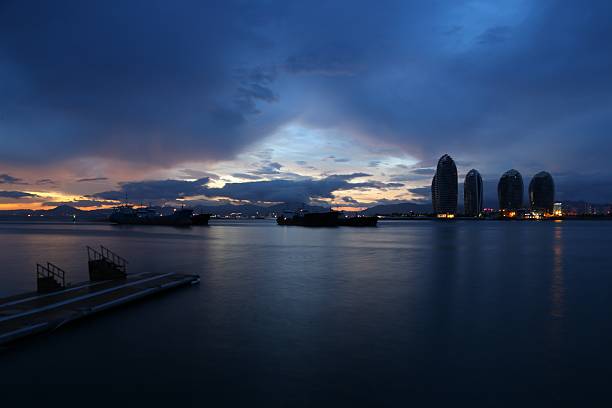 Charming night Sanya Bay