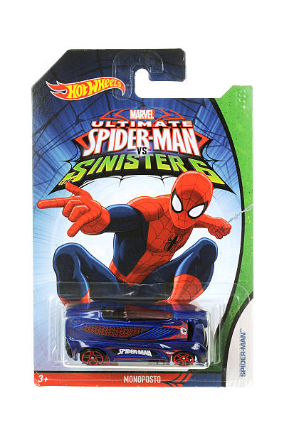 final homem-aranha quente diecast de rodas de carro de brinquedo - mint condition imagens e fotografias de stock