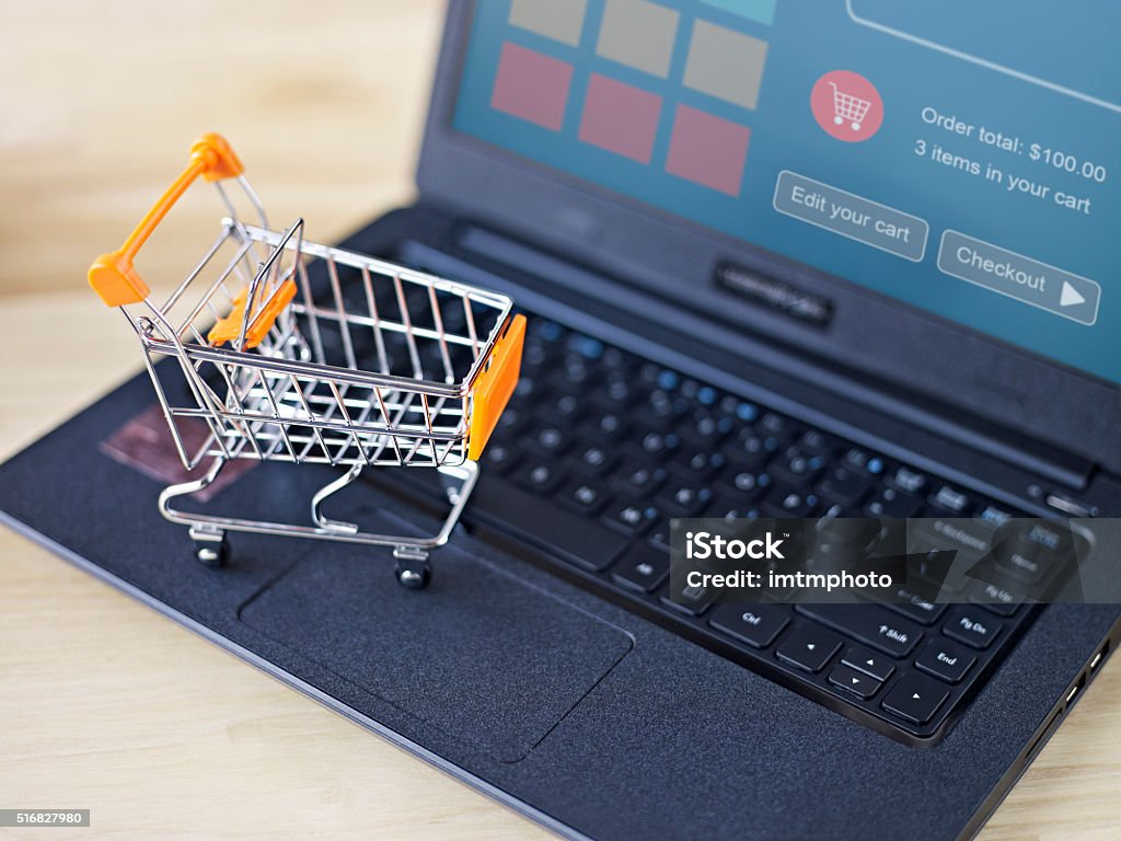 Concepto de compras en línea - Foto de stock de Tienda virtual libre de derechos