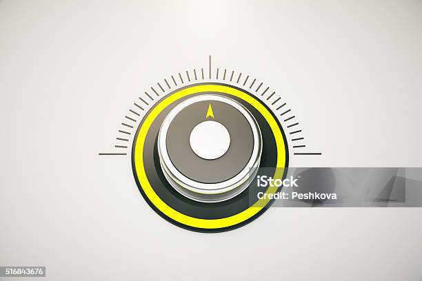 Yellow Control Yellow Control Button 3d Render Stock Photo - Download Image Now ...