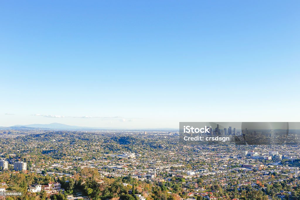 Downtown Los Angeles from Griffith Park Los Angeles, California, USA from Griffith Park Los Angeles County Stock Photo