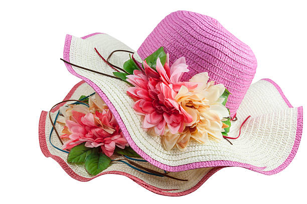 istock Beautiful summer hat, isolated on white 516849292
