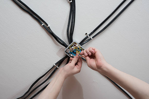 istock Installation of the electrical junction box 516849912