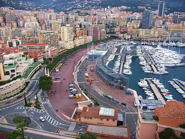 port of Monaco in summer with many yachts