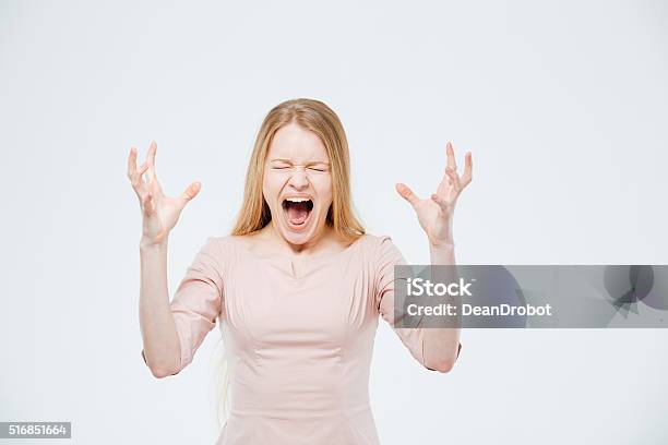 Angry Woman Screaming Stock Photo - Download Image Now - Adult, Adults Only, Anger