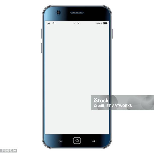 Vector Mobile Phone Template Stock Illustration - Download Image Now - Telephone, Template, Mobile Phone