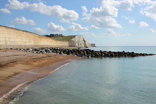 Seafront and cliffs at Rottingdean near Brighton, East Sussex, England