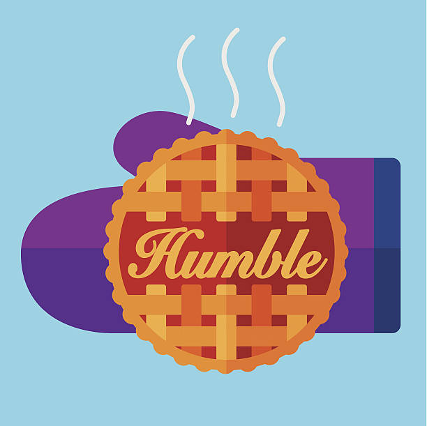 Humble Pie Vector illustration of a pie with the word "humble" on it. humility stock illustrations