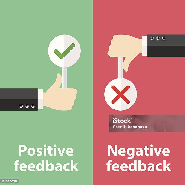 Positive And Negative Feedback Stock Illustration - Download Image Now - Yes - Single Word, Negative Emotion, Positive Emotion