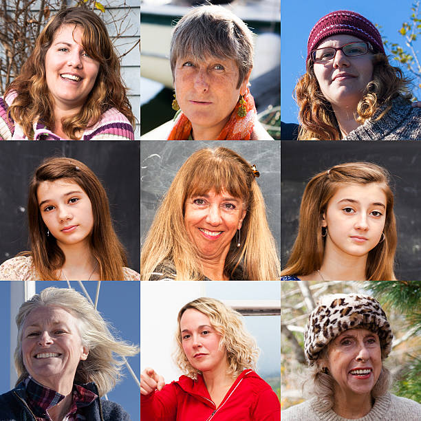 istock composite montage grid of nine multiple female portraits 516873101