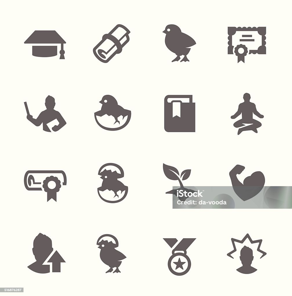 Personal Development Icons Simple Set of Personal Development Related Vector Icons for Your Design. Achievement stock vector
