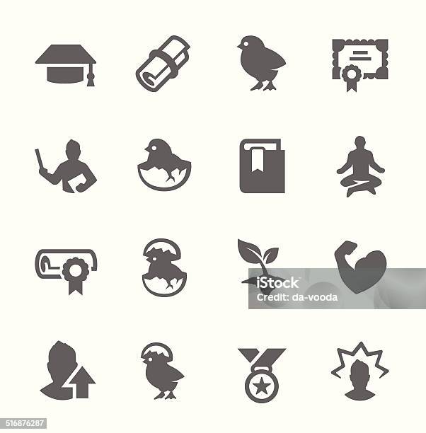 Personal Development Icons Stock Illustration - Download Image Now - Achievement, Advice, Animal