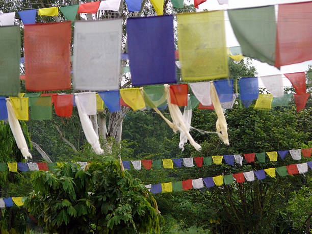 istock Traditional Nepali Prayer Flags at Lumbini 516876507