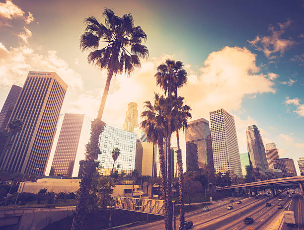 istock Downtown Los Angeles photographed at sunset 516876527