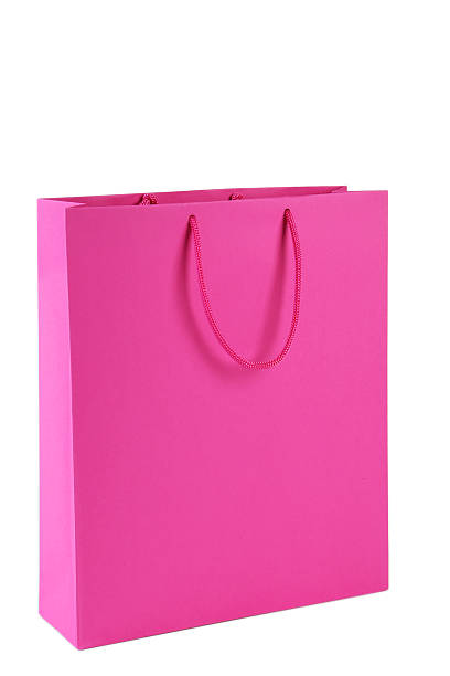 istock Crimson shopping bag isolated on white 516887848