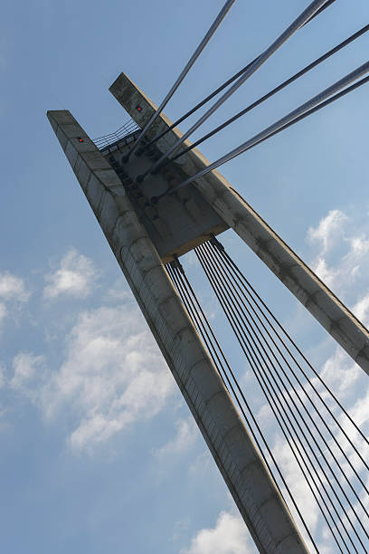 istock Modern suspension bridge detail 516888508