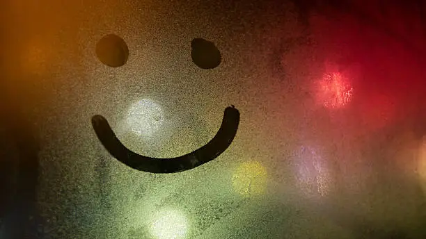 Photo of Smiley on the foggy glass