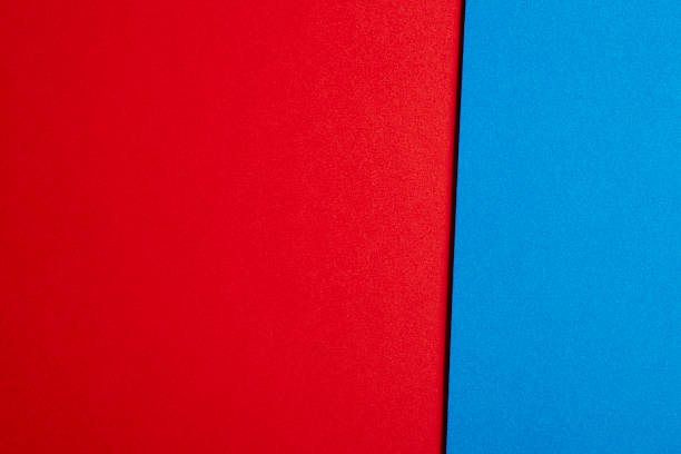 istock Colored cardboards background in red and blue tone. Copy space 516899332