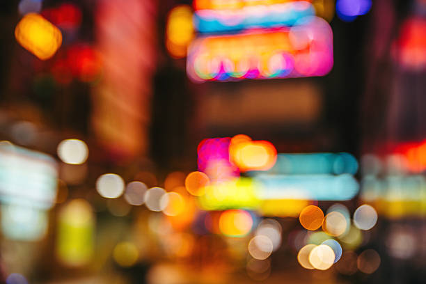 istock Blurred nighttime scene of a city 516901108