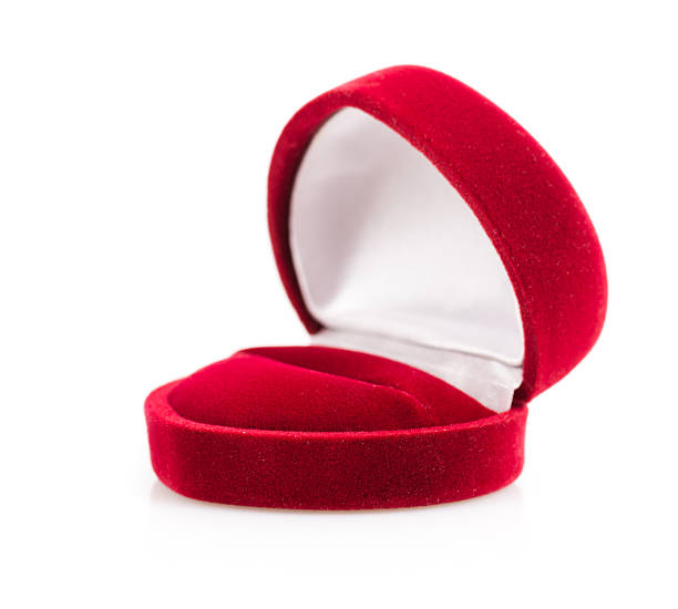 istock Red beautyful jewelry box isolated on white. 516901830