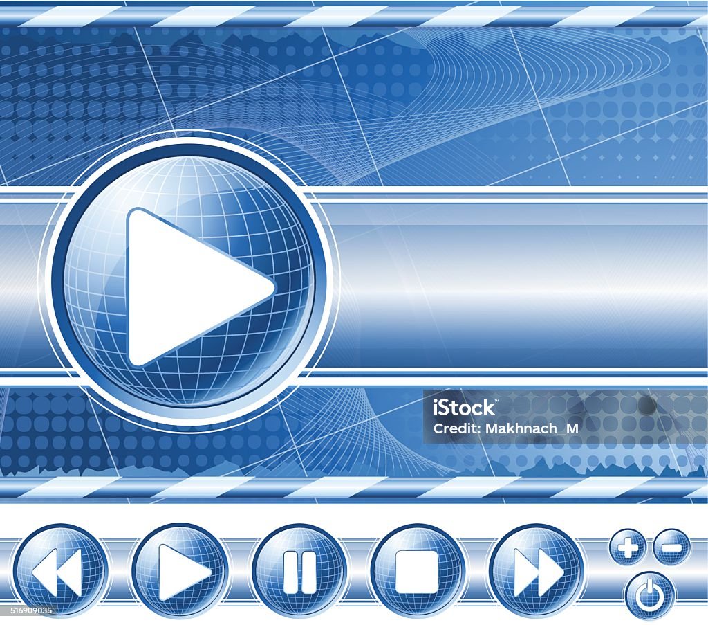 Video Control Background Background With Multimedia Player Controls Stock Illustration ...