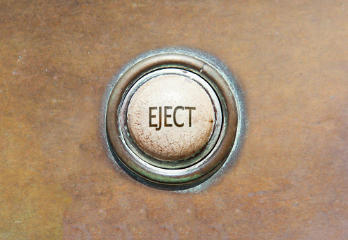Dject Button Old Button Eject Stock Photo - Download Image Now - Push Button, Circle ...