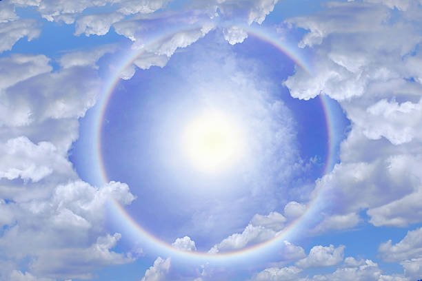 istock Radius of the sun in the beautiful clouds. 516911919