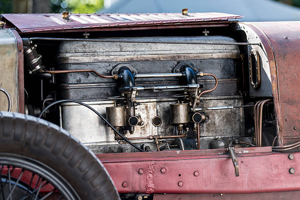 istock Detail of a vintage car engine 516912107
