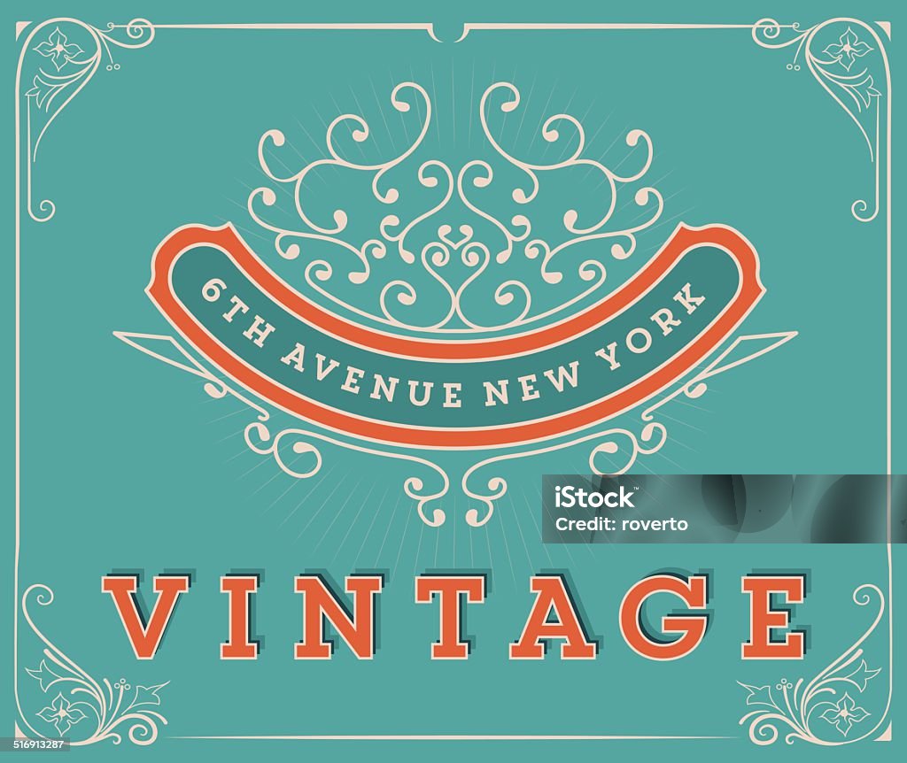 Retro Design. Elements separated by layers. Badge stock vector