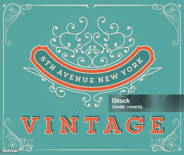Retro Design Elements Separated By Layers Stock Illustration - Download Image Now - Badge, Calligraphy, Certificate