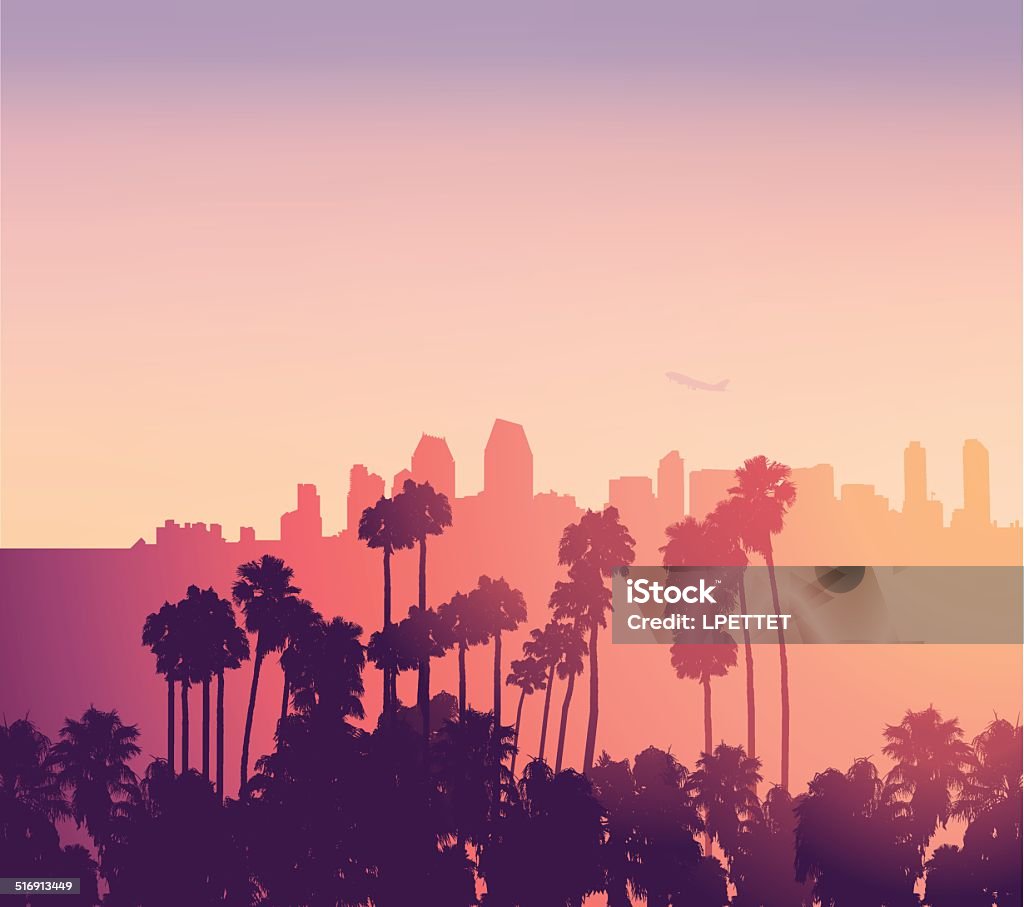 San Diego Skyline - Vector San Diego stock vector